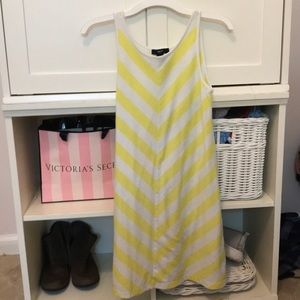 Yellow and white striped dress